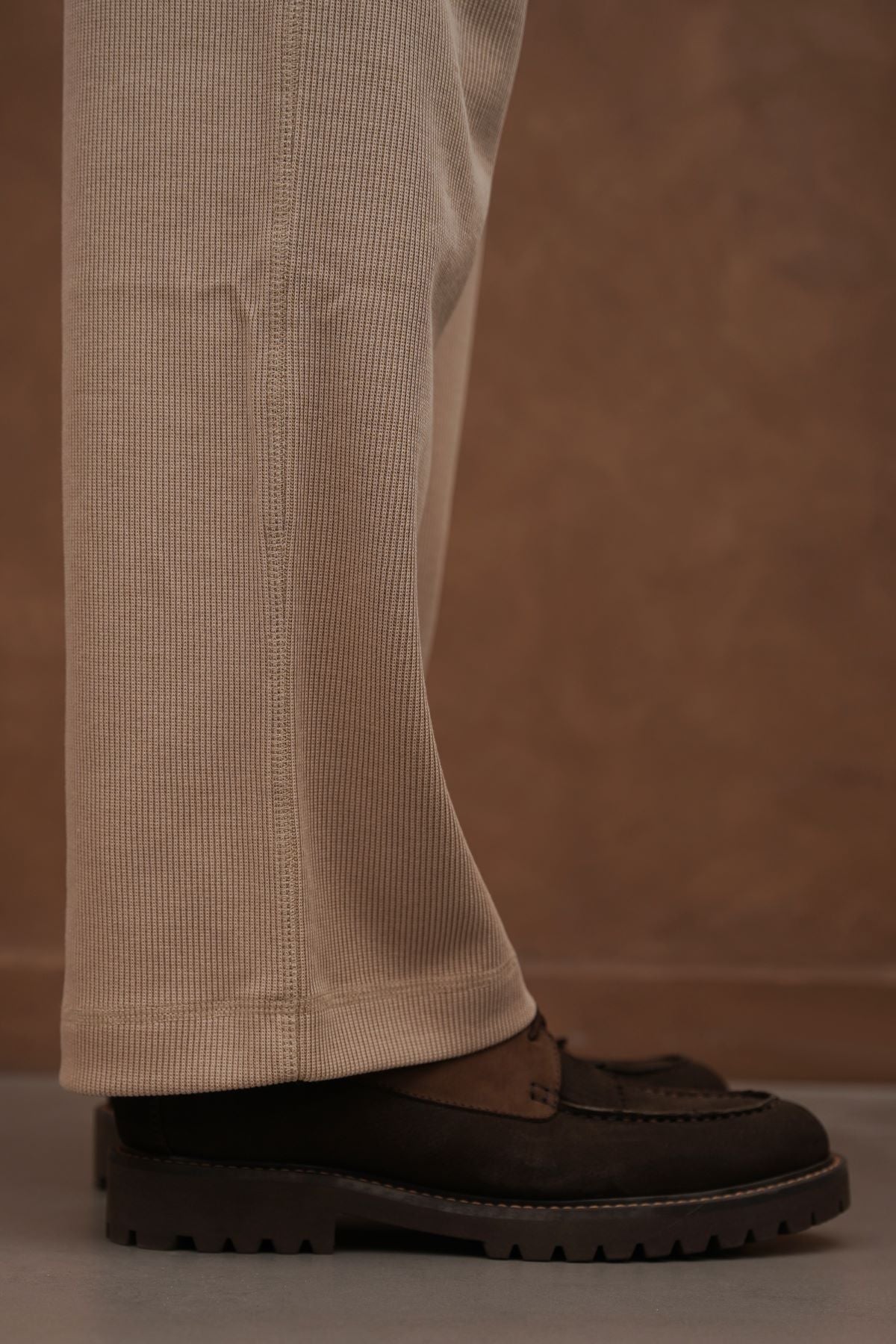 LEATHER MOC-TOE SHOES