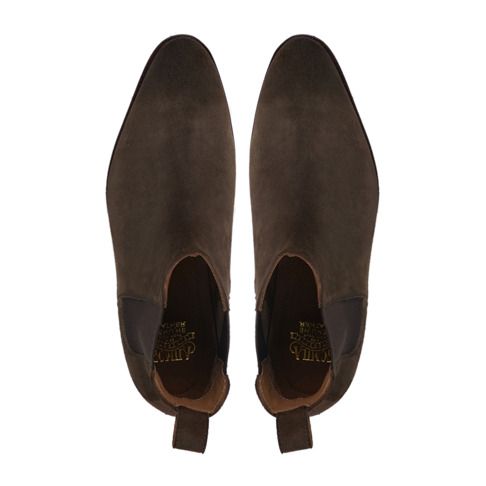 Aalst - Men's Dark Brown Kid Suede Chelsea Boot