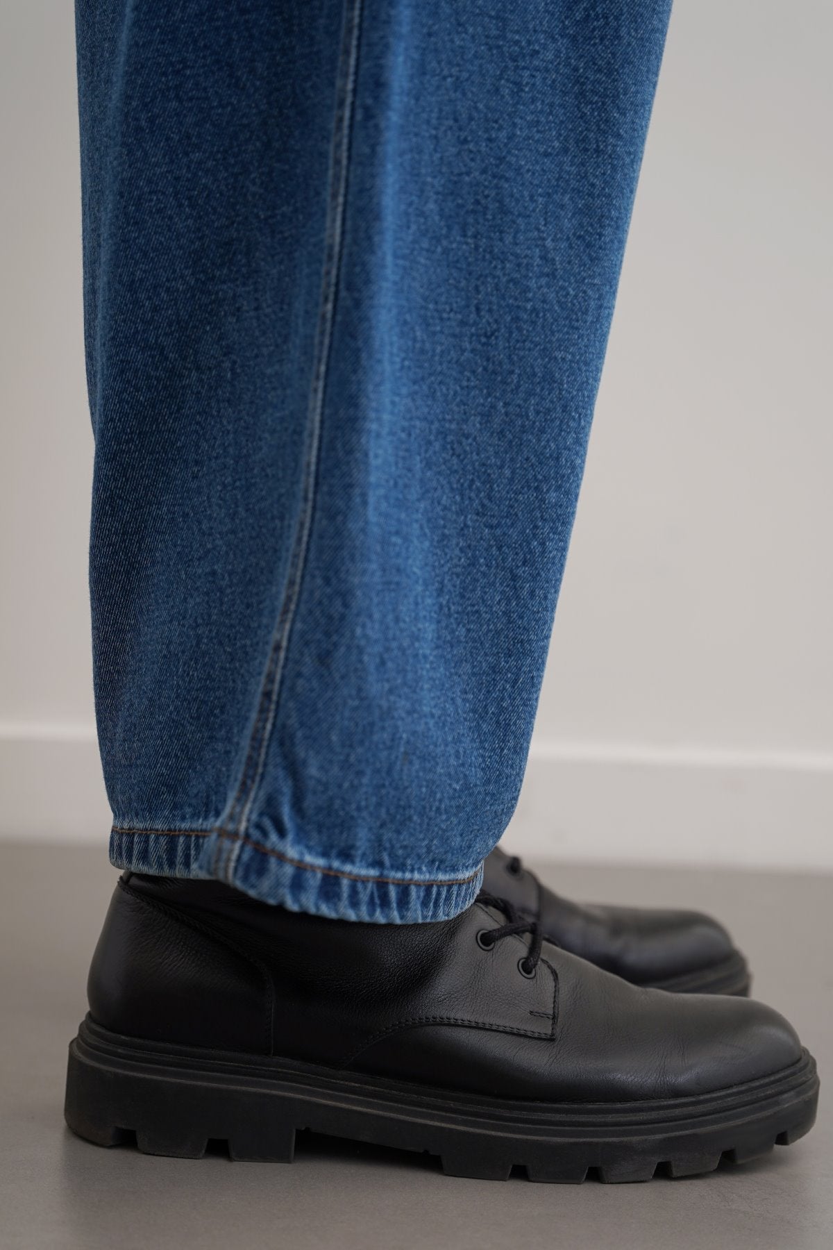 CHUNKY LEATHER BIKER BOOTS