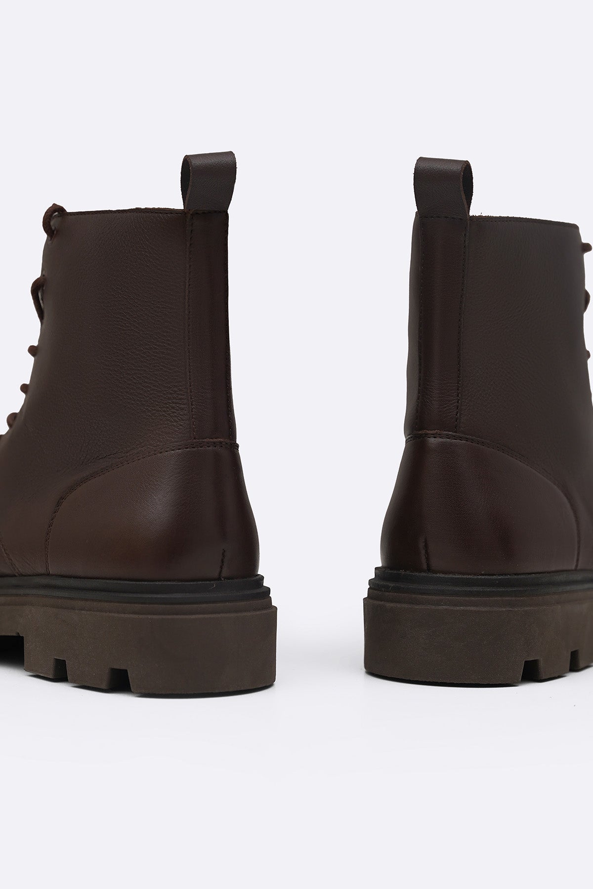 CHUNKY LEATHER BIKER BOOTS