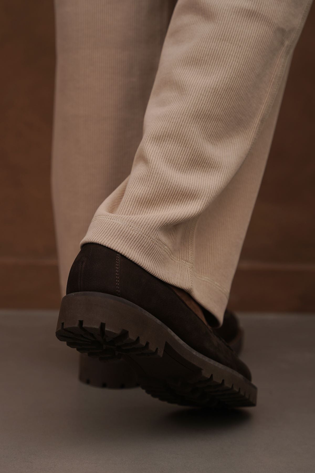 LEATHER MOC-TOE SHOES