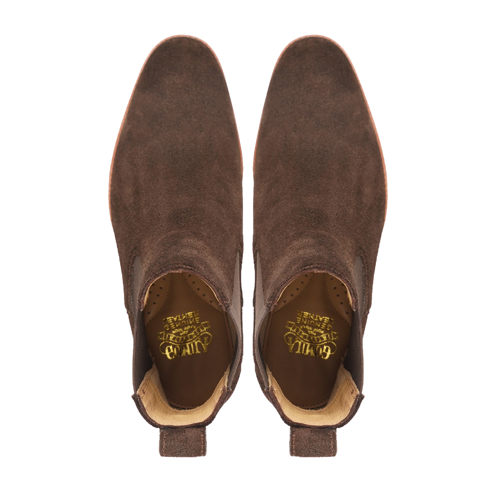 Reiko - Men's Dark Brown Kid Suede Chelsea Boot